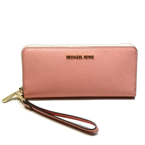 michael kors jet set continental wallet soft pink|michael kors leather continental wristlet.